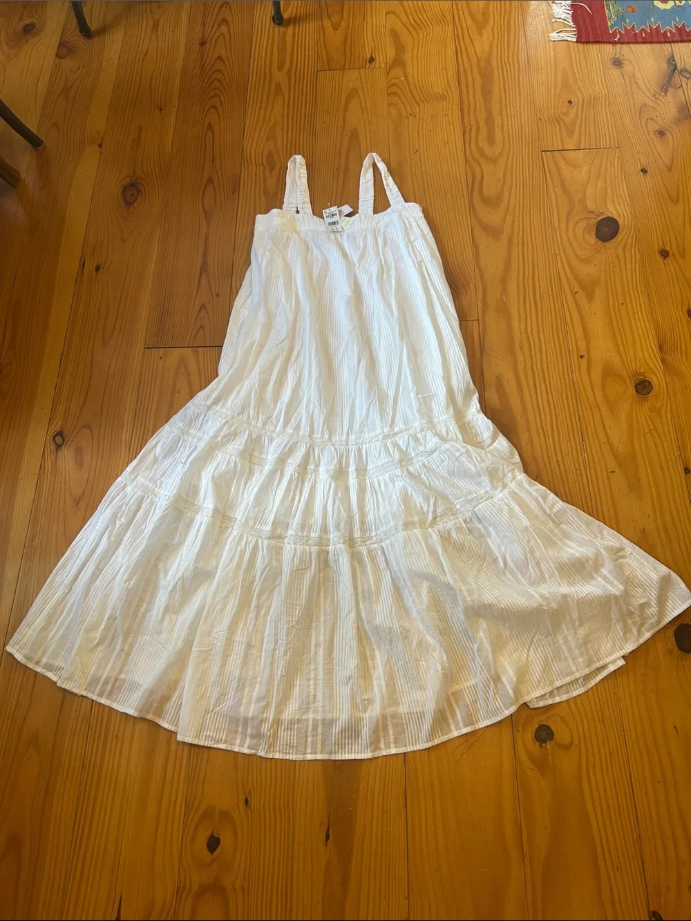 Abercrombie & Fitch White Tiered Sundress